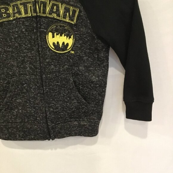 Batman Trademark Kids Hooded Sweatshirt Unisex Zip Front Heavy Knit Size Kids 6 - Picture 5 of 6